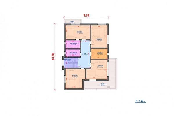 2 Floor Steel Frame House With 6 Bedrooms Number 340-060 - house floor plan 2