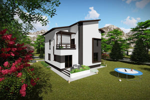 3 Storey Steel Frame House With Three Bedrooms Model 342-038 - modern style house exterior image 3 thumbnail