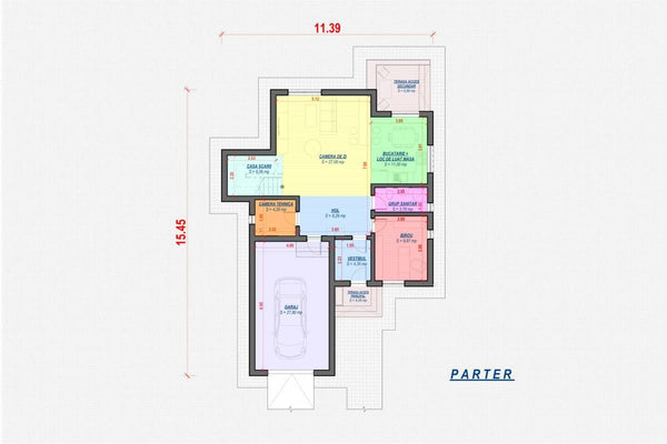 3 Storey Steel Frame House With Three Bedrooms Model 342-038 - house plan 1