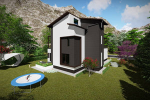 3 Storey Steel Frame House With Three Bedrooms Model 342-038 - modern style house exterior image 4 thumbnail