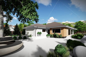 1 Story Steel Frame House With 3 Bedrooms Model 379-050 - modern house design image 4 thumbnail
