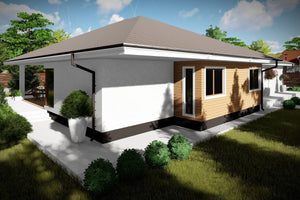 1 Story Steel Frame House With 3 Bedrooms Model 379-050 - modern house design image 5 thumbnail