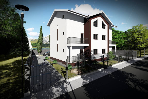 3 Story Steel Frame Duplex House Model 399-066 - house exterior design image 3