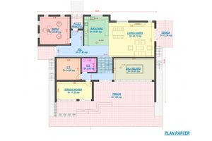 Double Story Steel Frame House With 4 Bedrooms Model 474-059 - house plan 1 thumbnail