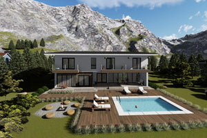 Double Story Steel Frame House With 4 Bedrooms Model 474-059 - house design image 10 thumbnail