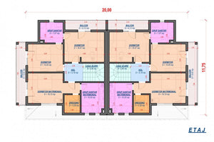 2 Storey Steel Frame Duplex House With 6 Bedrooms 476-011 - house floor plan 2 thumbnail