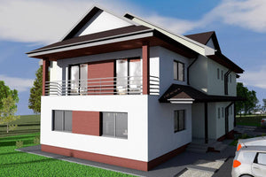 2 Storey Steel Frame Duplex House With 6 Bedrooms 476-011 - modern house exterior image 3 thumbnail