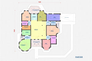 2 Story Steel Frame House With 6 Bedrooms Model 570-028 - house layout 1 thumbnail