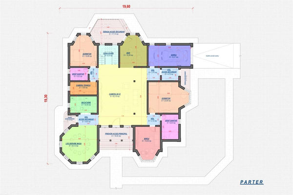 2 Story Steel Frame House With 6 Bedrooms Model 570-028 - house layout 1