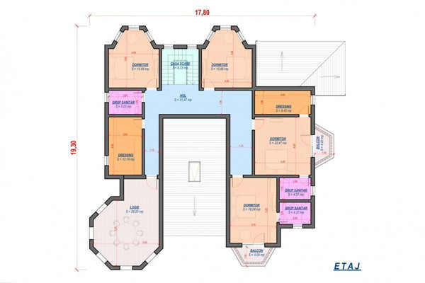 2 Story Steel Frame House With 6 Bedrooms Model 570-028 - house layout 2