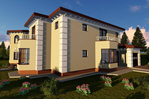 2 Story Steel Frame House With 6 Bedrooms Model 570-028 - home design image 3 thumbnail