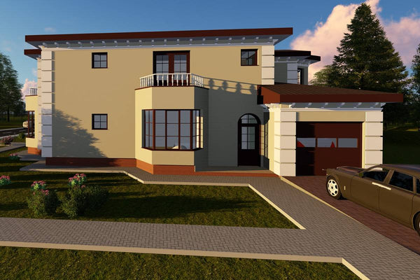 2 Story Steel Frame House With 6 Bedrooms Model 570-028 - home design image 4