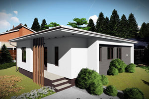 One Story Steel Frame House With 2 Bedrooms Model 088-073 - home design image 2 thumbnail