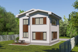 Steel frame house model on 2 levels 150 sqm id 152-115 - home front image 3 thumbnail