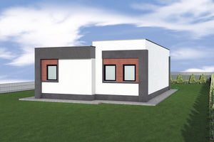 Steel frame house with 3 rooms and 1 bathroom 100sqm 100-116 - house exterior design 5 thumbnail