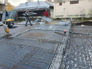 Gravel Sand Layer, Polystyrene Insulation, and Reinforced Mesh for Metal House Foundation thumbnail