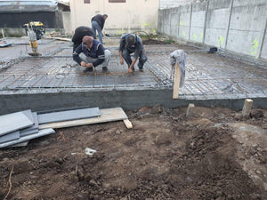 Gravel Sand Layer, Polystyrene Insulation, and Reinforced Mesh for Metal House Foundation thumbnail