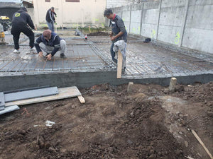 Gravel Sand Layer, Polystyrene Insulation, and Reinforced Mesh for Metal House Foundation thumbnail