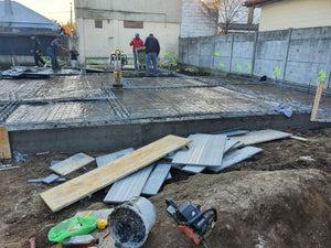 Gravel Sand Layer, Polystyrene Insulation, and Reinforced Mesh for Metal House Foundation thumbnail