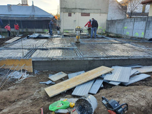 Gravel Sand Layer, Polystyrene Insulation, and Reinforced Mesh for Metal House Foundation thumbnail