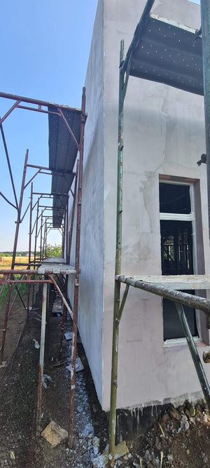 External Basalt Wool Thermal Insulation and Plastering for a 130 sqm House Construction thumbnail