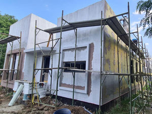External Basalt Wool Thermal Insulation and Plastering for a 130 sqm House Construction thumbnail