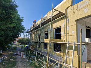 External Basalt Wool Thermal Insulation and Plastering for a 130 sqm House Construction thumbnail