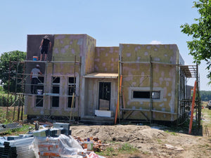 External Basalt Wool Thermal Insulation and Plastering for a 130 sqm House Construction thumbnail