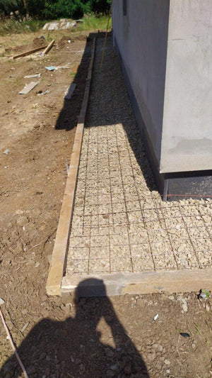 Perimeter Sidewalks for a Metal Structure House thumbnail