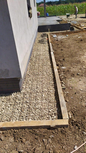 Perimeter Sidewalks for a Metal Structure House thumbnail
