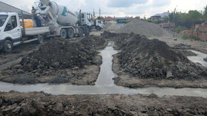 Pouring of Mortar Concrete for a Metal House Foundation thumbnail