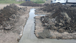 Pouring of Mortar Concrete for a Metal House Foundation thumbnail