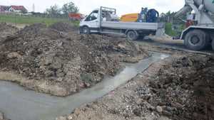 Pouring of Mortar Concrete for a Metal House Foundation thumbnail