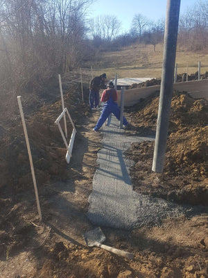 Pouring of Mortar Concrete in the Agrotourism Guesthouse Foundation thumbnail