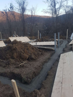 Pouring of Mortar Concrete in the Agrotourism Guesthouse Foundation thumbnail