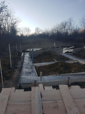 Pouring of Mortar Concrete in the Agrotourism Guesthouse Foundation thumbnail