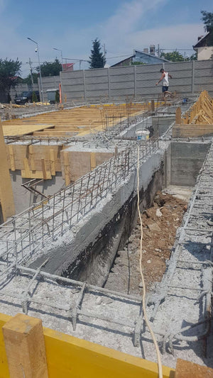 Pouring, Formwork Removal, and Waterproofing for Foundation Beams in a 240 sqm Hall Project thumbnail