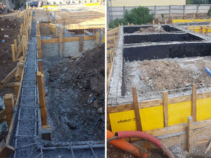 Pouring, Formwork Removal, and Waterproofing for Foundation Beams in a 240 sqm Hall Project thumbnail