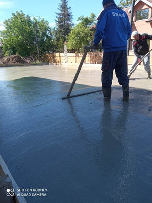 Pouring of Ground Level Plate for a Metal Structure Ground Floor House thumbnail