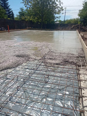 Pouring of Ground Level Plate for a Metal Structure Ground Floor House thumbnail