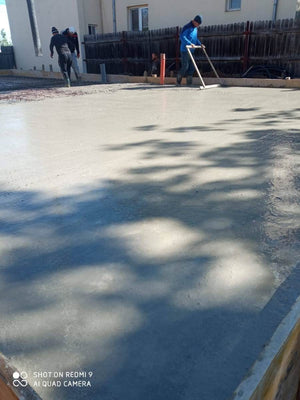 Pouring of Ground Level Plate for a Metal Structure Ground Floor House thumbnail