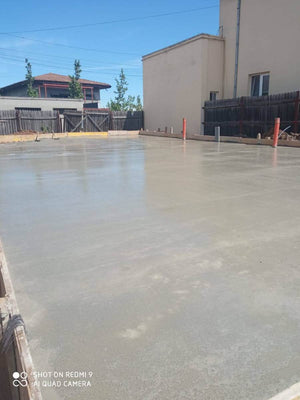 Pouring of Ground Level Plate for a Metal Structure Ground Floor House thumbnail