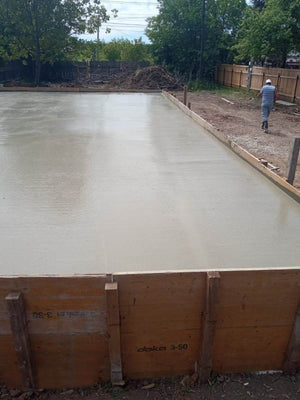 Pouring of Ground Level Plate for a Metal Structure Ground Floor House thumbnail