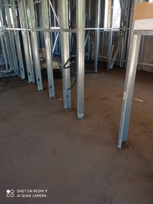Mechanized Pouring for a Single-Story Metal Structure House thumbnail