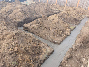 Pouring and Reinforcement of Foundation Beam Base for a Metal House thumbnail