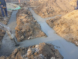 Pouring and Reinforcement of Foundation Beam Base for a Metal House thumbnail