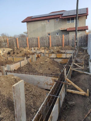 Pouring and Reinforcement of Foundation Beam Base for a Metal House thumbnail