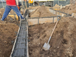 Pouring and Reinforcement of Foundation Beam Base for a Metal House thumbnail