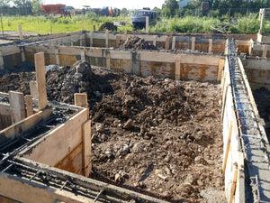 Pouring of Foundation Beams for a Metal Structure House thumbnail