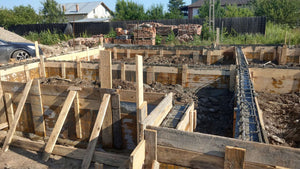 Pouring of Foundation Beams for a Metal Structure House thumbnail